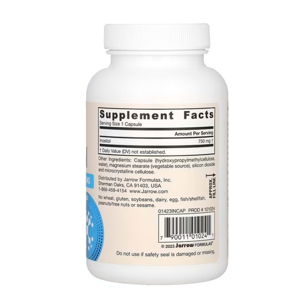 Jarrow Formulas Vegan Inositol Cellular Health 750 Mg 100 Veggie Capsules - Image 2