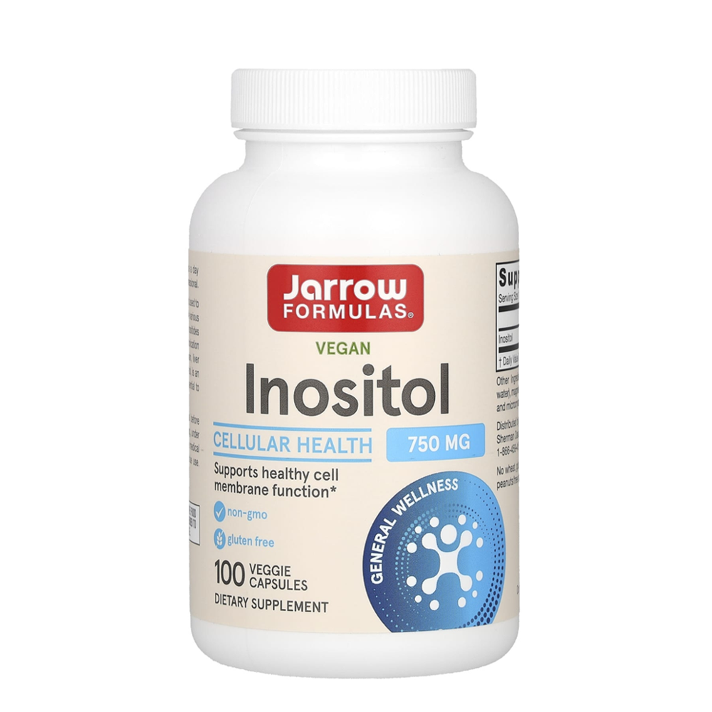 Jarrow Formulas Vegan Inositol Cellular Health 750 Mg 100 Veggie Capsules