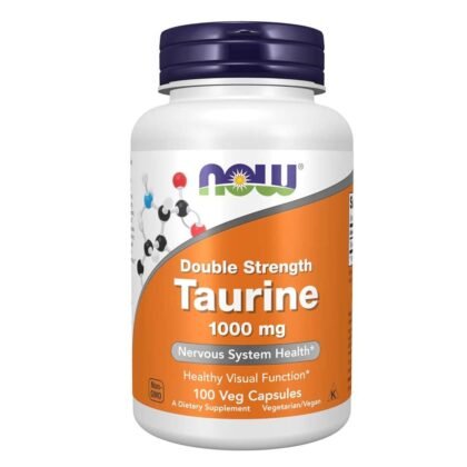 Now Foods Taurine 1,000 Mg, Double Strength, Nervous System Health 100 Veg Capsules