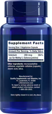 Life Extension Se-Methyl L-Selenocysteine 200 mcg 90 vegetarian capsules - Image 2
