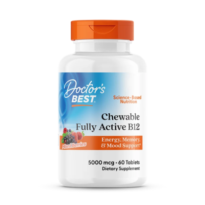 Doctor's Best Chewable Fully Active B12 Mixed Berries  5,000 mcg 60 Tablets