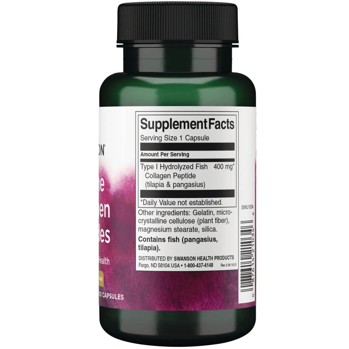 Swanson Vitamins Marine Collagen Peptides 400 Mg 60 Caps - Image 3