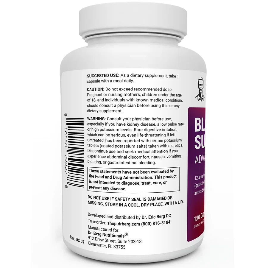 Dr. Berg Blood Sugar Support Advanced Formula with Chromium & Potassium – 120 Vegetable Capsules - Image 4