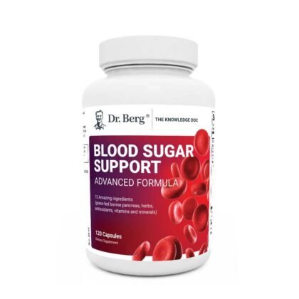 Dr. Berg Blood Sugar Support Advanced Formula with Chromium & Potassium – 120 Vegetable Capsules