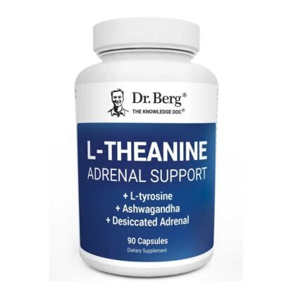 Dr. Berg L-Theanine Adrenal Support – 200 mg of L-Theanine – 90 Capsules