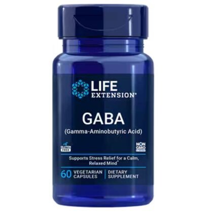 Life Extension GABA (gamma-Aminobutyric Acid) 60 Vegetarian Capsules