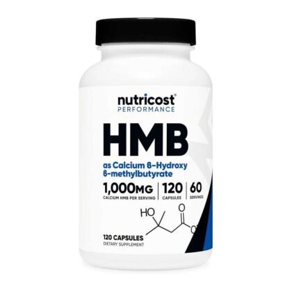 Nutricost HMB (Beta-Hydroxy Beta-Methylbutyrate) 1000mg 120 Capsules