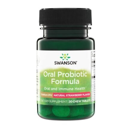 Swanson Vitamins Oral Probiotic Formula - Natural Strawberry Flavor 3 billion CFU · 30 Chewable Vegan Tablets