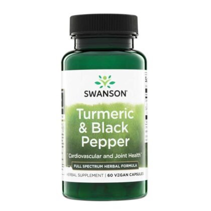 Swanson Vitamins Turmeric & Black Pepper 600 mg · 60 Vegan Caps