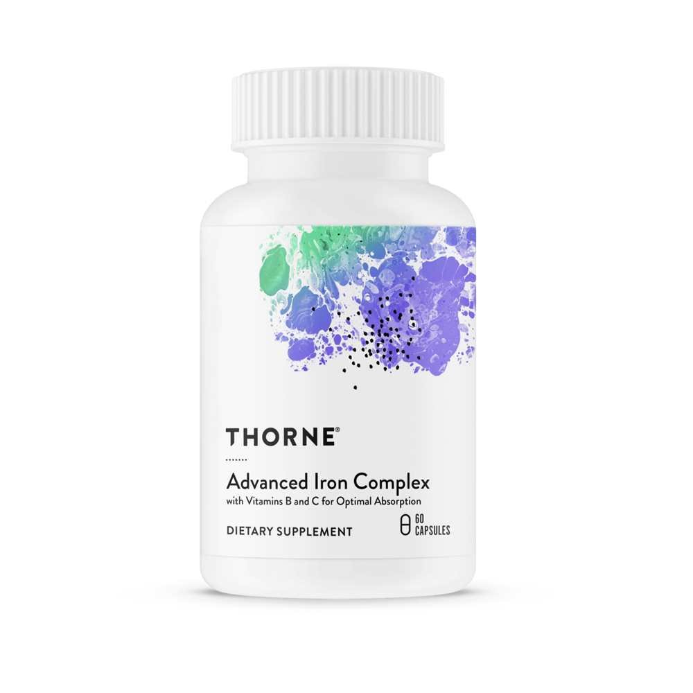 Thorne Advanced Iron Complex with Vitamins B and C for Optimal Absorption 60 Capsules