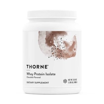 Thorne Whey Protein Isolate Chocolate Flavored Powder 906g